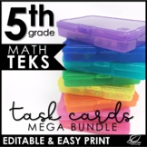5th Grade Math TEKS Task Cards | Mega Bundle | Editable