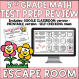 5th Grade Math TEST PREP REVIEW Spring Escape Room State Testing
