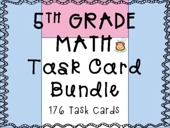 Preview of 5th Grade Math Task Card Bundle