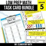 5th Grade Math Task Cards BUNDLE | Varied Question Types