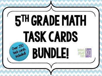 Preview of 5th Grade Math Task Cards Bundle!