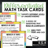 5th Grade Math Task Cards Differentiated Math Centers 5.G.