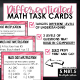 5th Grade Math Task Cards Differentiated Math Centers 5.NB