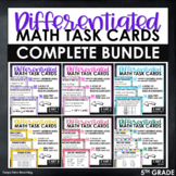5th Grade Math Task Cards Differentiated Math Centers COMP