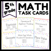 5th Grade Math Task Cards | EOG Review Bundle