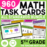 5th Grade Math Task Cards Mega Bundle - 5th Grade Math Cen