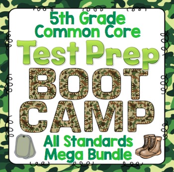 Preview of 5th Grade Math Test Prep: Boot Camp Theme 5th Grade Math Test Prep