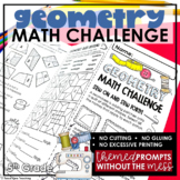 5th Grade Math Test Prep Geometry Spiral Review Challenge