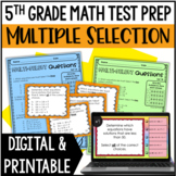 5th Grade Math Test Prep: Multiple Select Questions (Set 1)