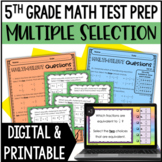 5th Grade Math Test Prep: Multiple Select Questions (Set 2)