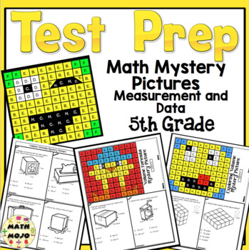 Preview of 5th Grade Math Test Prep Mystery Pictures - Measurement and Data