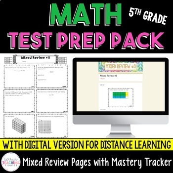 Preview of 5th Grade Math Test Prep Pack - Digital AND Printable