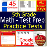 5th Grade Math Test Prep Practice Test - Printable Copies 