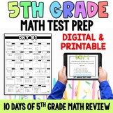 5th Grade Math Test Prep Review | Printable and Digital