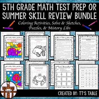 5th Grade Math Review Coloring Worksheets Teaching Resources Tpt