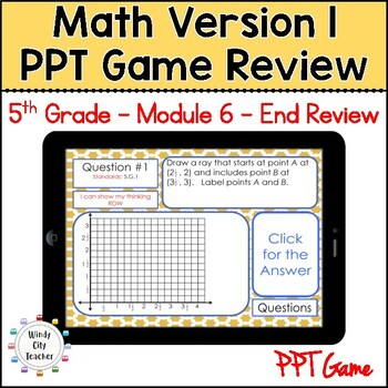 Preview of 5th Grade Math Version 1  Module 6 - End-of-module review Digital PPT Game