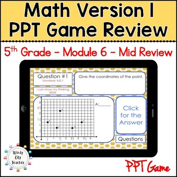 Preview of 5th Grade Math Version 1  Module 6 - Mid-module review Digital PPT Game