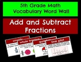 5th Grade Math Vocabulary_Add and Subtract Fractions