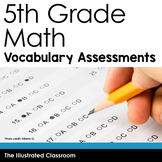 5th Grade Math Vocabulary Assessments