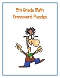 5th Grade Math Vocabulary Crossword Puzzles