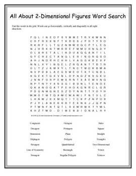 5th Grade Math Vocabulary Word Search Puzzles | TpT