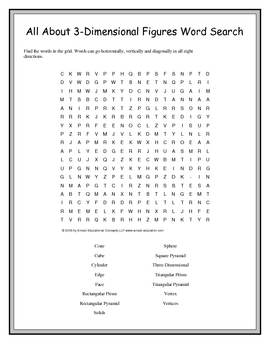 5th Grade Math Vocabulary Word Search Puzzles | TpT