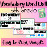 5th Grade Math Vocabulary Word Wall