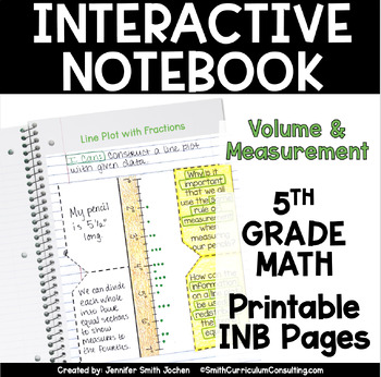 Preview of 5th Grade Math Volume and Measurement Interactive Notebook Printable TEKS CCSS