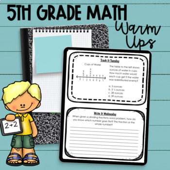 Preview of 5th Grade Math Warm Ups - CCSS