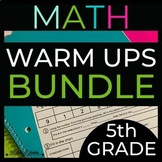 5th Grade Math Warm Ups Morning Work Printable for the ENT