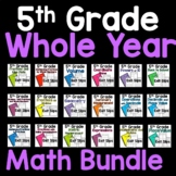 5th Grade Math Whole Year Bundle Exit Slips