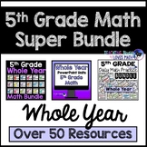 5th Grade Math Whole Year Super Bundle Common Core Aligned