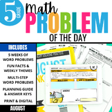 5th Grade Math Word Problem of the Day | August Math Probl