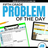 5th Grade Math Word Problem of the Day | January Math Problem Solving Bundle