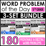 5th Grade Math Word Problems | Word Problem of the Day BUNDLE