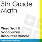 5th Grade Math Word Wall & Vocabulary Resources Bundle