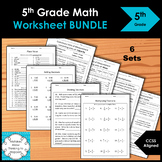 5th Grade Math Worksheet BUNDLE