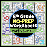 5th Grade Math Worksheet Bundle | NO PREP | Early Finisher