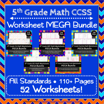 5th Grade Math Worksheets Digital And Paper Mega Bundle Google And Pdf Formats