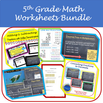 Preview of 5th Grade Math Worksheets Test Prep B.E.S.T. Standards