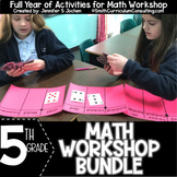 5th Grade Math Workshop Activity Bundle - Math Station - M