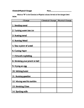 Preview of 5th Grade: Matter & Chemical/Physical Changes Test