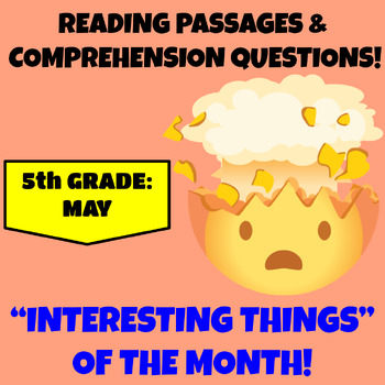 Preview of 5th Grade Reading Comprehension Passages and Questions  May Spring