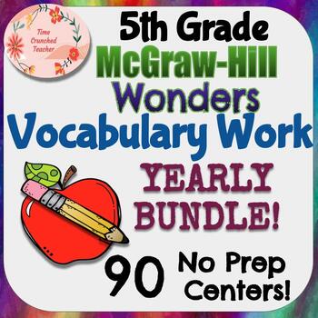 Preview of 5th Grade McGraw-Hill Wonders VOCABULARY WORD WORK BUNDLE!!