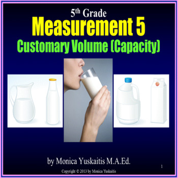 Preview of 5th Grade Measurement 5 - Customary Liquide Volume (Capacity) Powerpoint Lesson