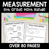 5th Grade Measurement Review: Volume Worksheets, Unit Conv