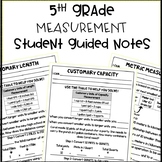 5th Grade Measurement Conversion Student Guided Notes