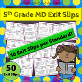 5th Grade Measurement & Data Exit Slips/Tickets ★ Common C