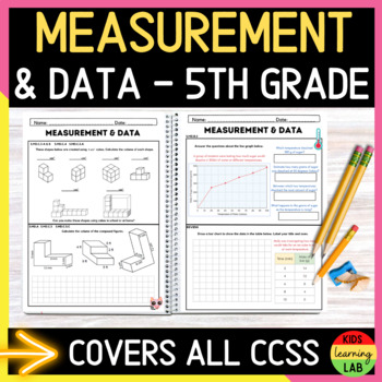 Preview of Measurement and Data Unit l Worksheets l Math Test Prep or Homework