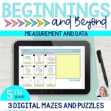5th Grade Math Measurement and Data Digital Maze and Puzzl